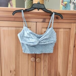 American Eagle Smocked Crop Top.